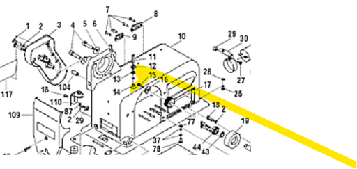 089027003710 Ryobi Sander Screw with Washer BD46077 - CURRENTLY ON BACKORDER