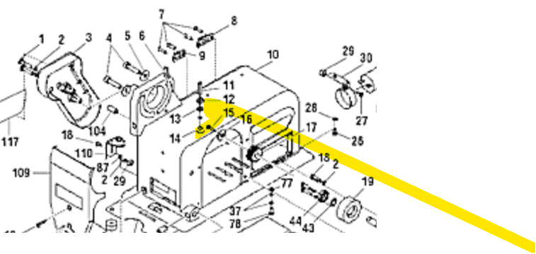 089027003710 Ryobi Sander Screw with Washer BD46077 - CURRENTLY ON BACKORDER