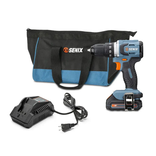 PDDX2-M2 Senix 20 Volt Max 1/2-Inch Brushless Drill Driver Kit