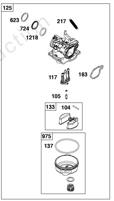 84001032 Briggs and Stratton Carburetor Assembly 595898