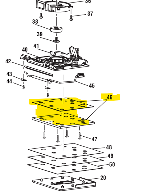 204248017 Ryobi Plate Assembly W/ Cushion 200202538