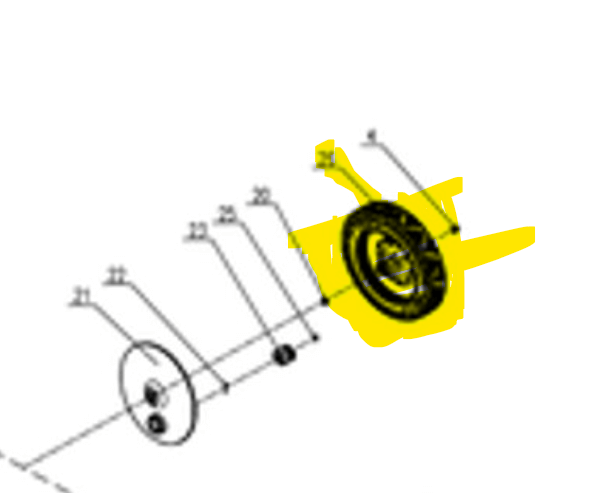 199088000152 Senix Craftsman Left Rear Wheel