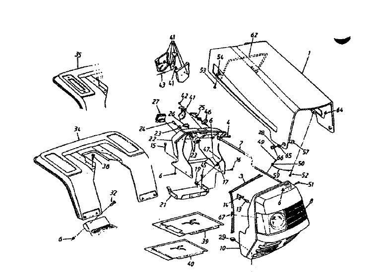 136M667G515 Parts list for Craftsman 1996 42" 15.5Hp Lawn Tractor 60-1807-2