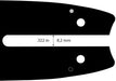 160SDEA074 Oregon Double Guard Chainsaw Bar 16" 3/8 .050