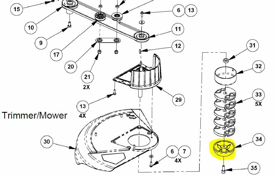 311011 DR Power Mowball Hex Recess