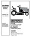 944.603030 Manual for Craftsman 20.0 HP 42“ Lawn Tractor