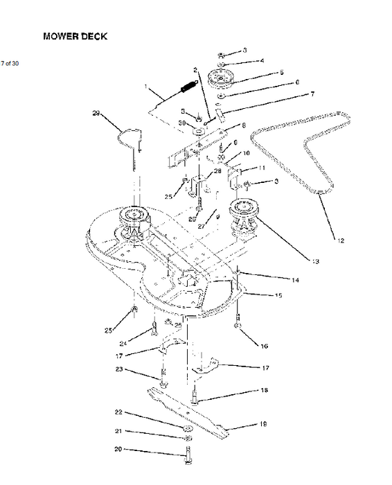 944.607110 Parts List for Craftsman Lawn Tractor