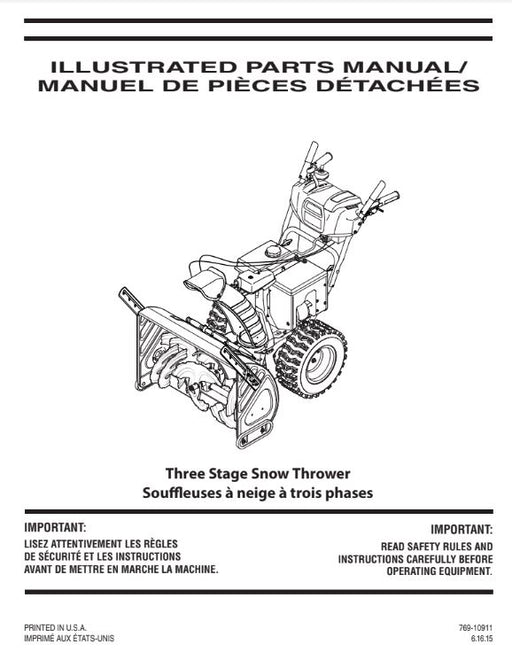 C459-52537 Parts List for Craftsman MTD Snow Thrower 31AH57TQ599