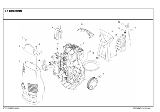 K3.98M Series Parts List for Karcher 1.423-450.0 1.423-451.0 1.636-622.0