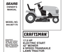 944.607170 Sears 17.5 HP Electric Start 42" Mower Manual