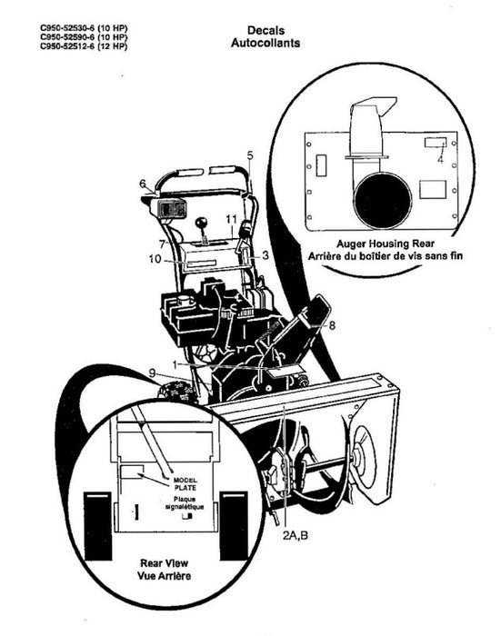 C950-52512-6 C950-52530-6 C950-052S90-6 Manual for Craftsman Snow Blower