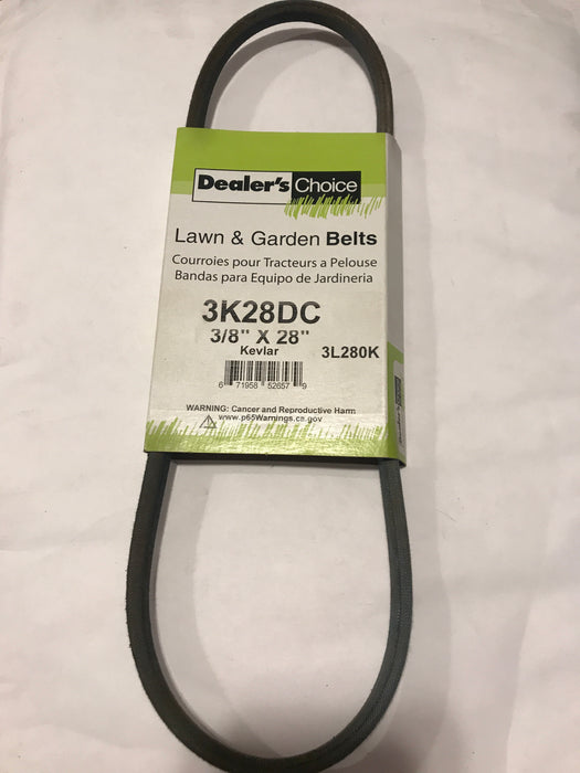 3K28DC Dealer's Choice Belt Replaces John Deere M128979 MTD 954-0327