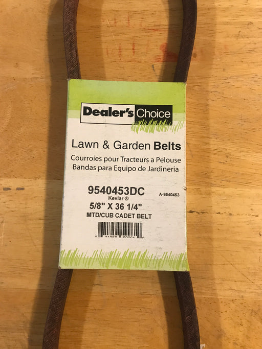 9540453DC DEALERS CHOICE BELT 5/8 X36 1/2" Replaces MTD 954-0453 754-0453 Billy Goat 350116